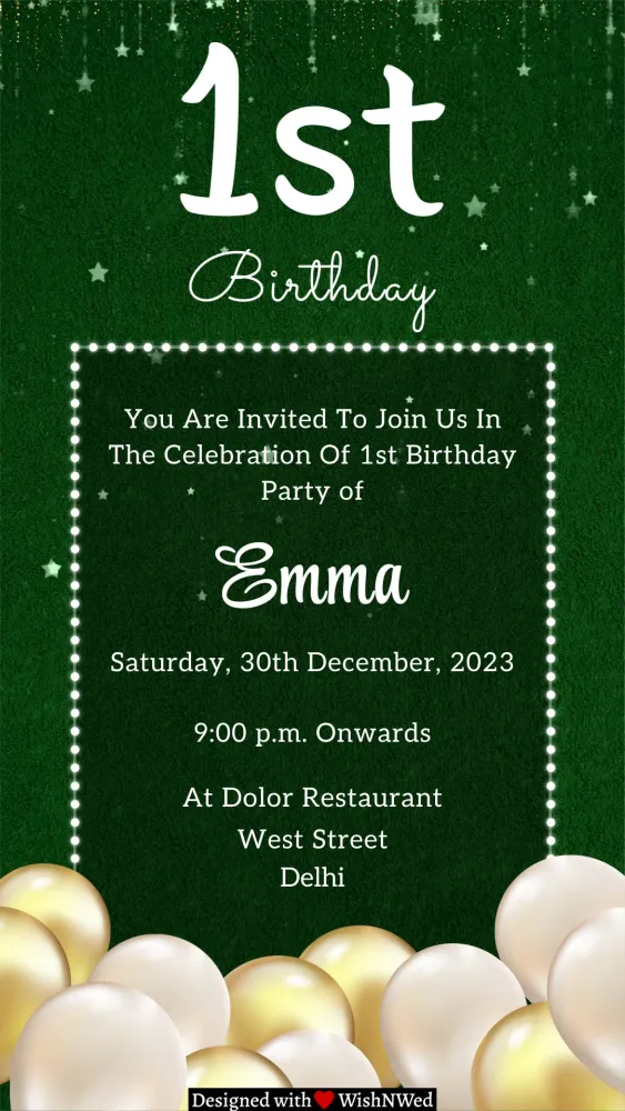 Shooting Stars - Birthday invitation template