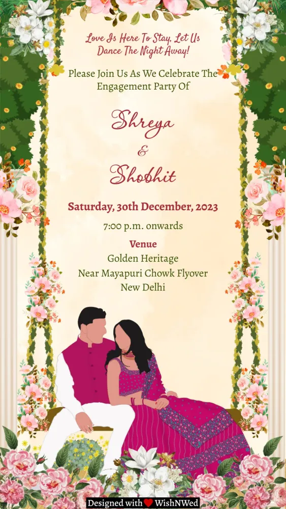 Gulabi Shaam - Wedding invitation template