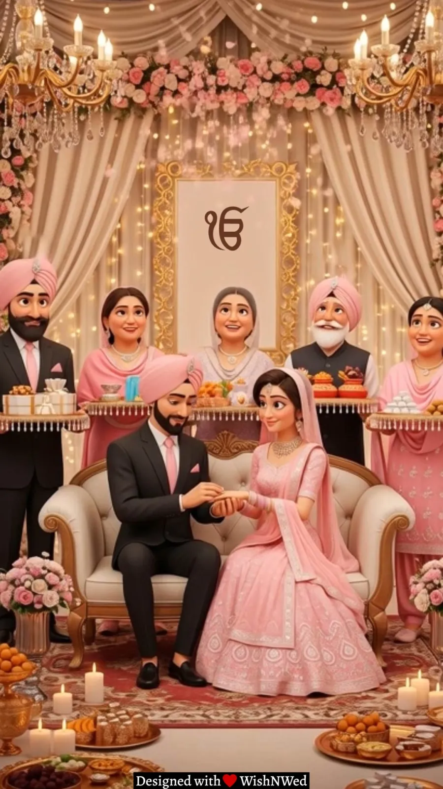 3D Punjabi Engagement Invitation Video