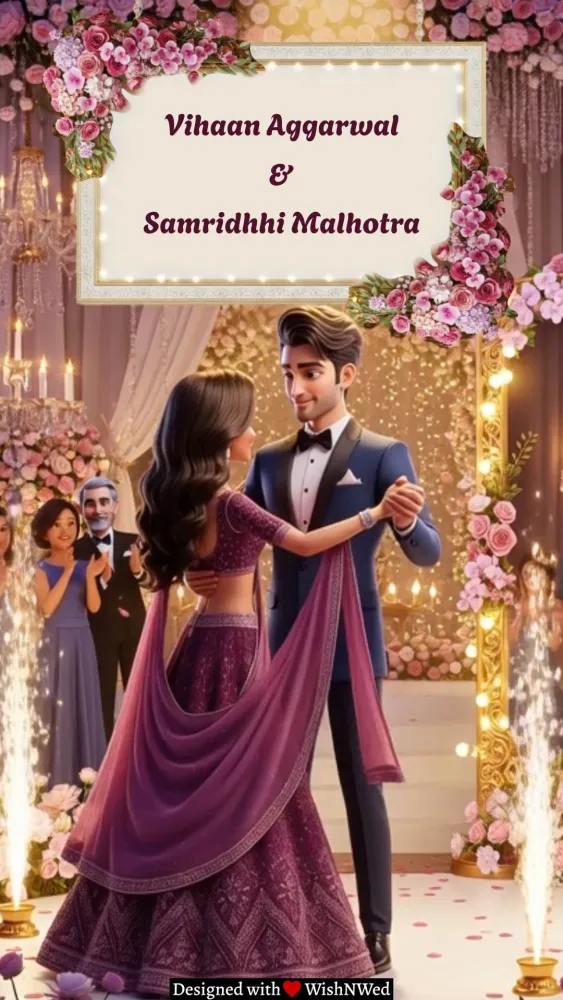 3D Wedding Reception Invitation Video - Wedding invitation template