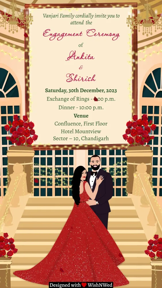 Vivid Romance - Wedding invitation template