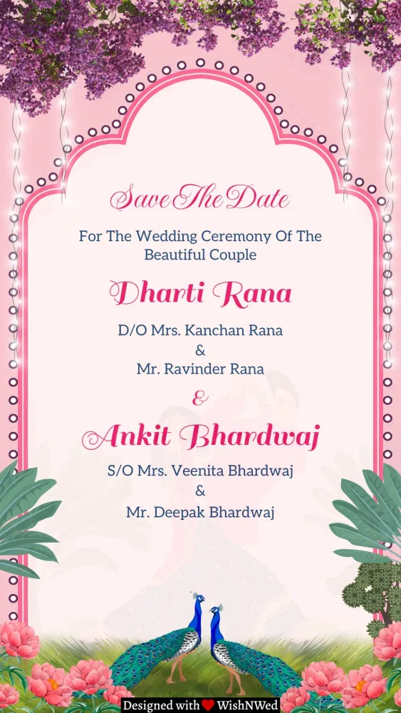Indian Wedding Save the Date Video - Wedding invitation template