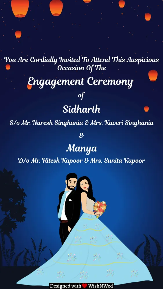 The Night of Dreams - Wedding invitation template