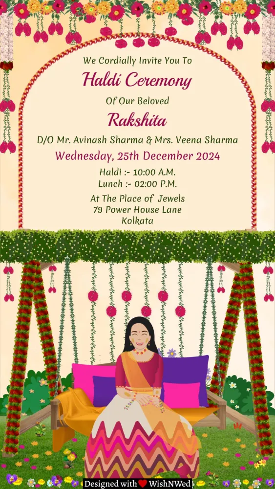 Haldi Ceremony Invitation - Wedding invitation template
