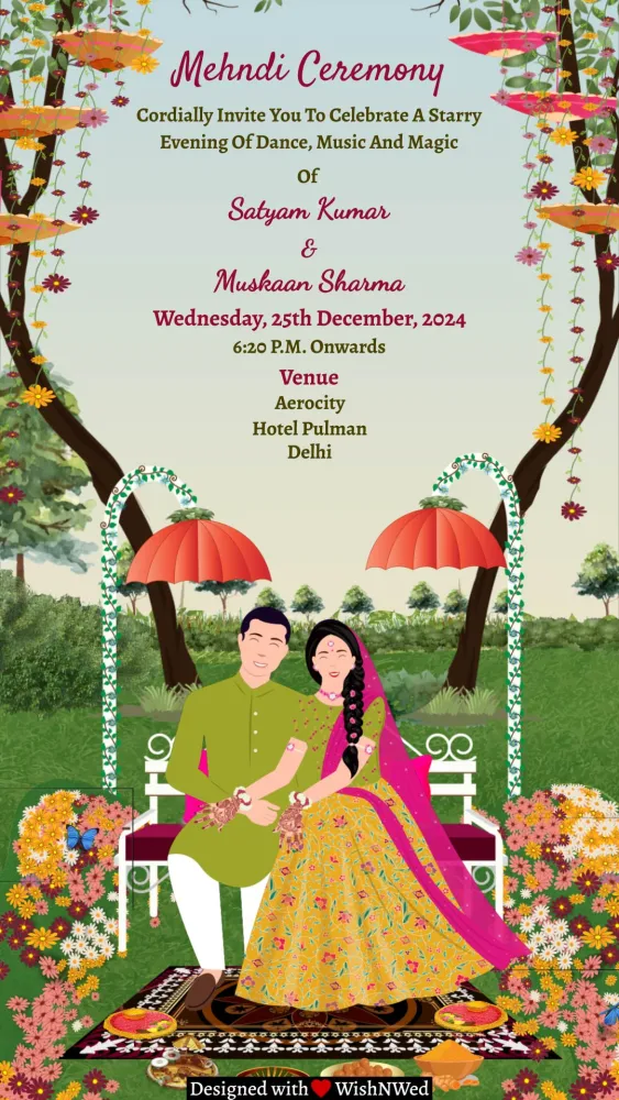 Mehendi Ceremony Invitation Video - Wedding invitation template