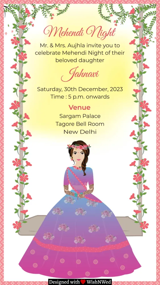 Henna Love - Wedding invitation template