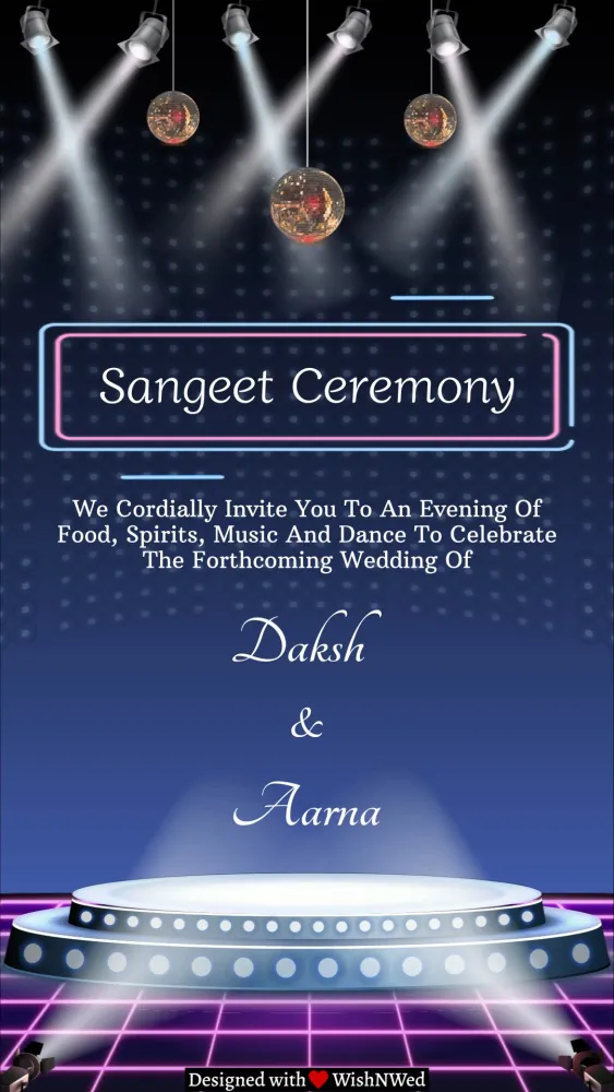 Sangeet Ceremony Invitation - Wedding invitation template