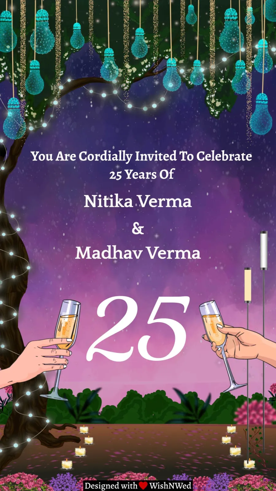 25th Wedding Anniversary Invite