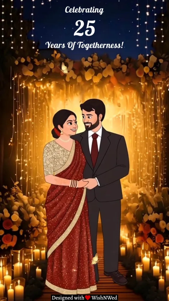 25th Wedding Anniversary Video Invite - Anniversary invitation template