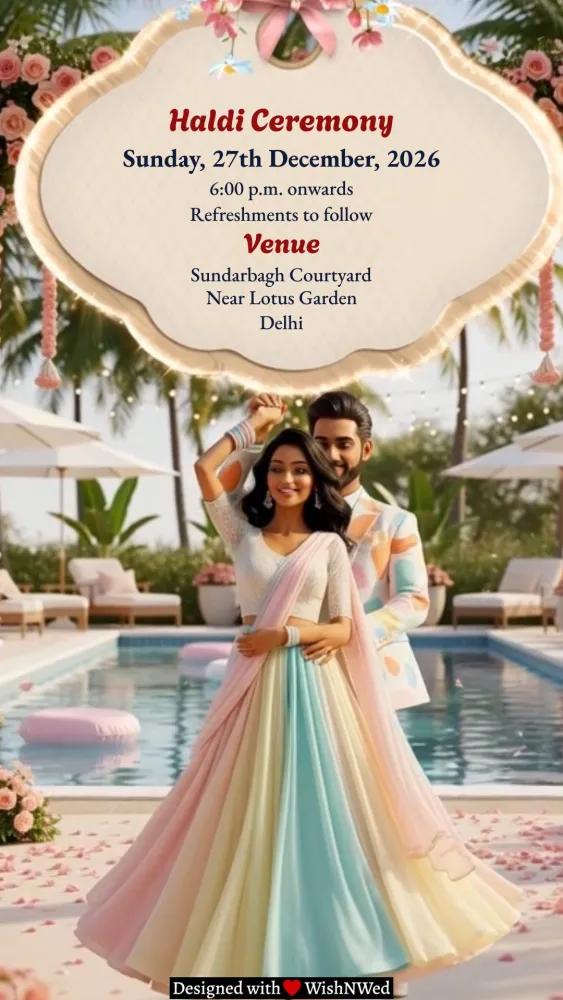 Cinematic Indian Wedding Invitation Video - Wedding invitation template