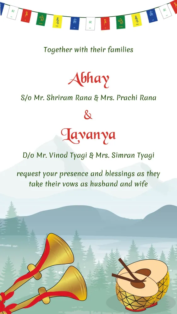 Pahari Wedding - Wedding invitation template
