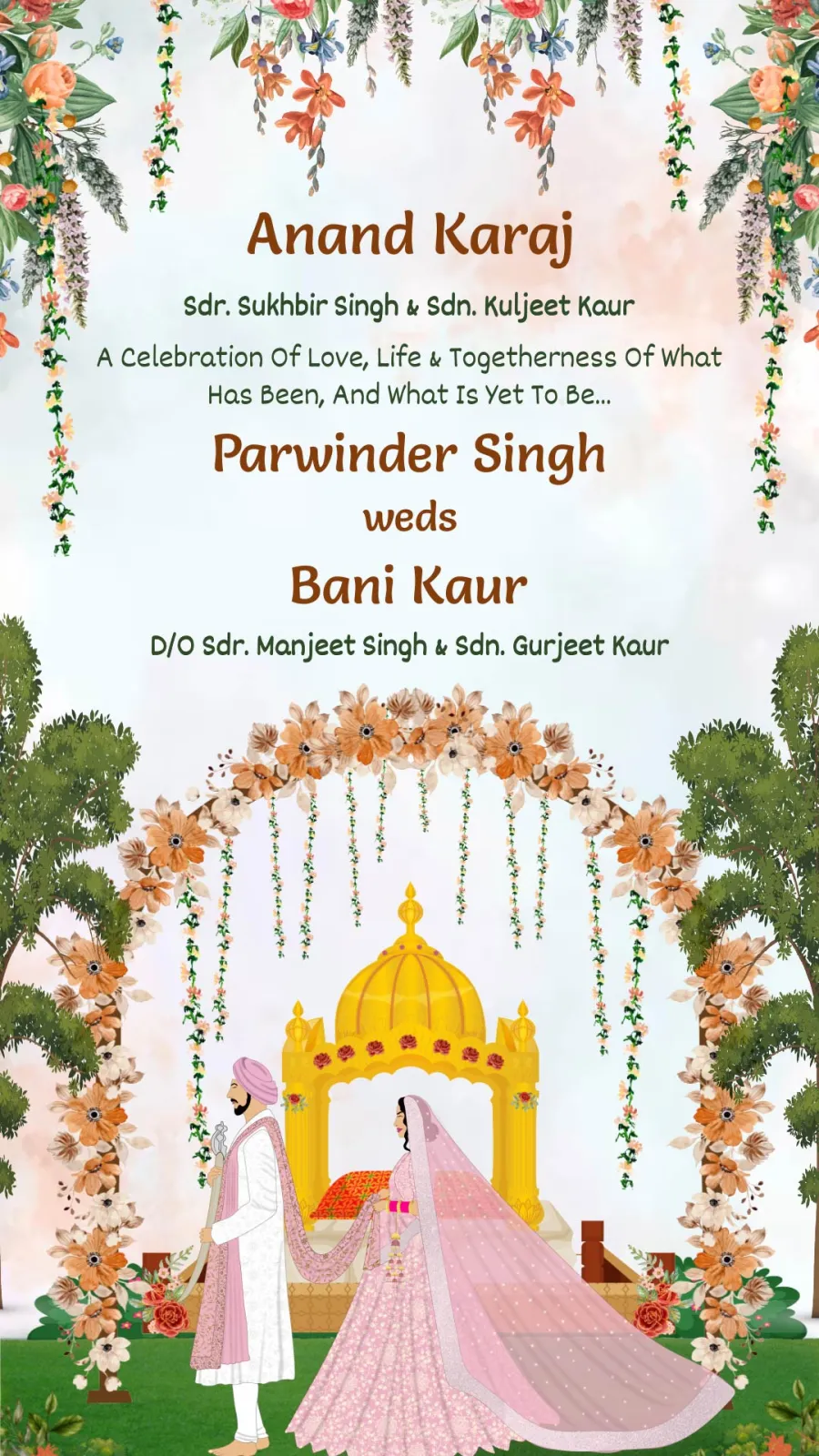 Punjabi Sikh Wedding Invitation Video