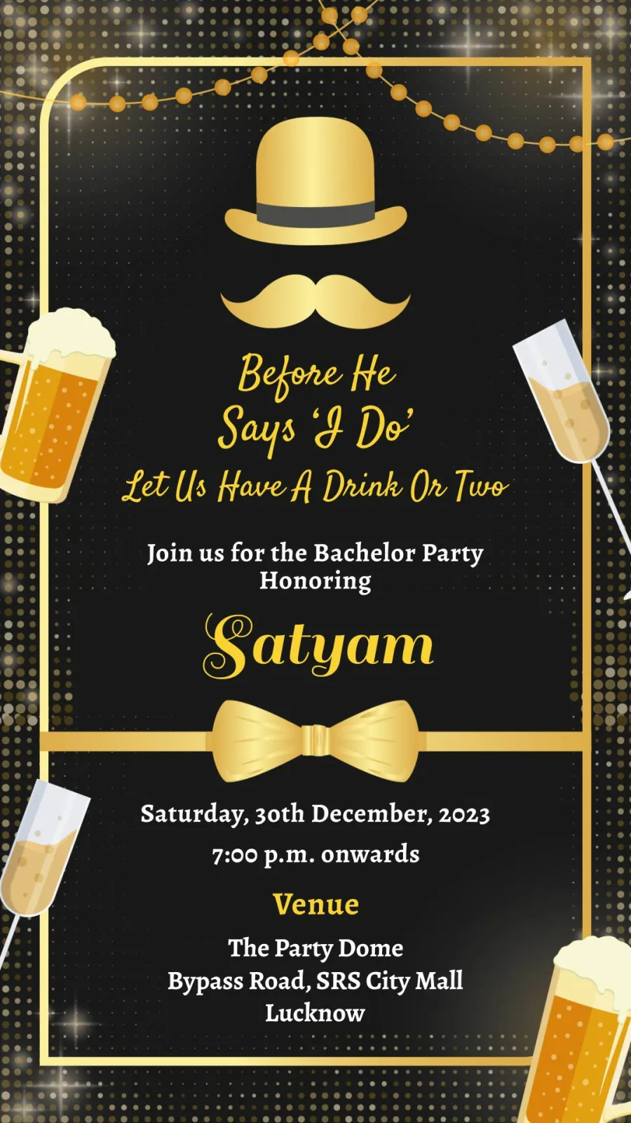 Bachelor Party Invitation Video