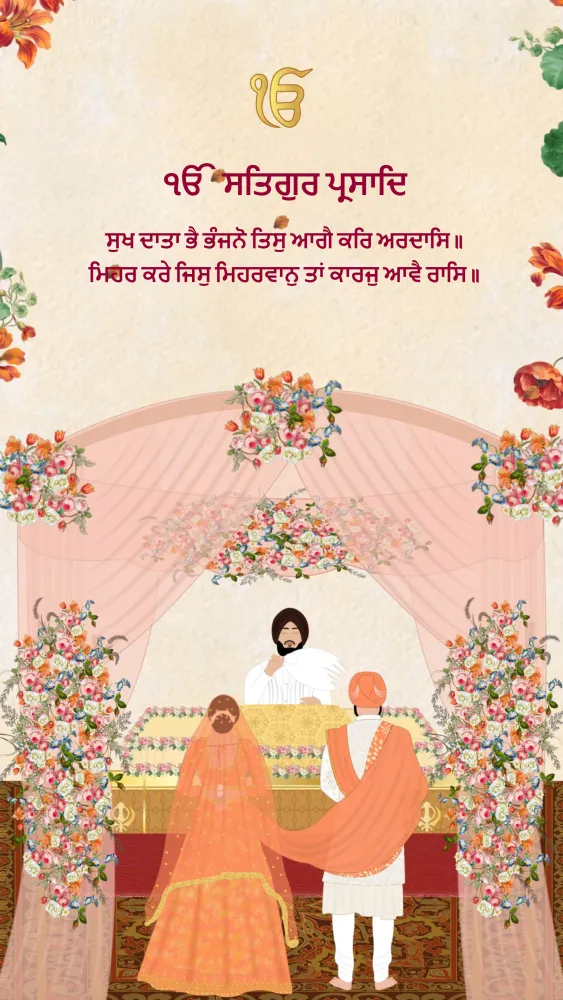 Punjabi Wedding Invitation - Wedding invitation template