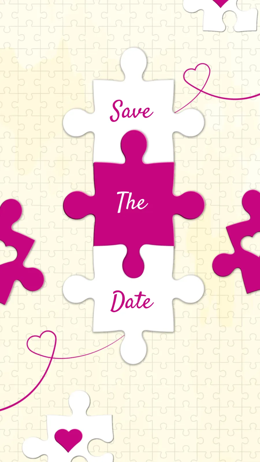 Puzzle Theme Save The Date Invitation Video
