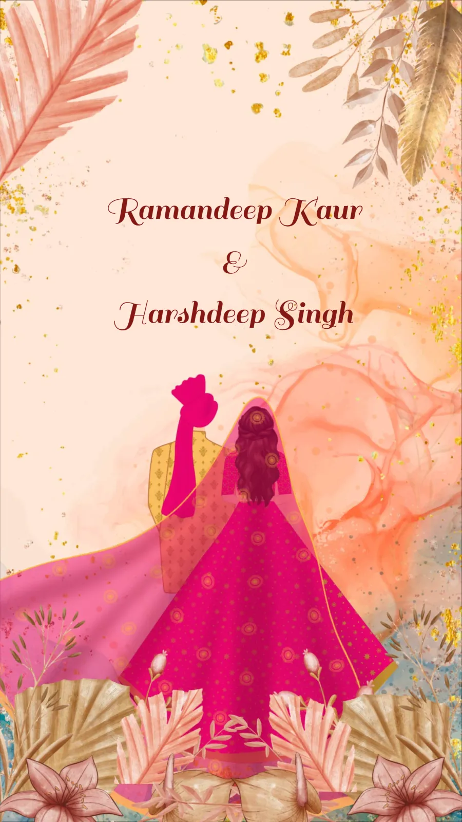 New Beginnings Wedding Invite