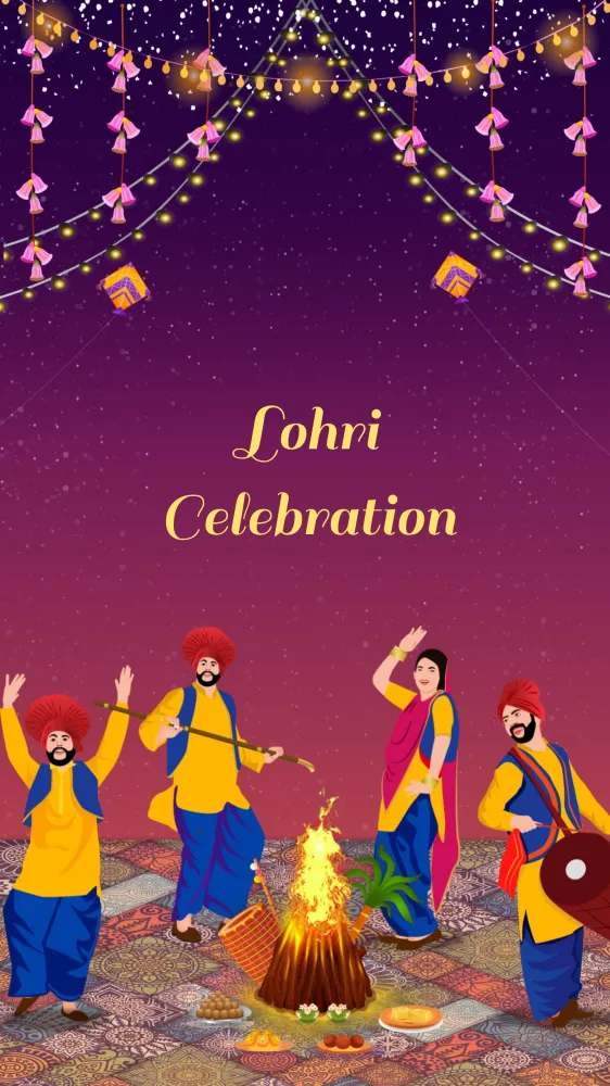 First Lohri Invitation Video - Festivals invitation template