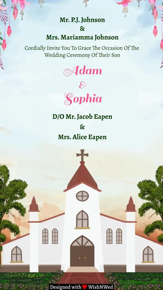 Christian Wedding Invitation Video - Wedding invitation template