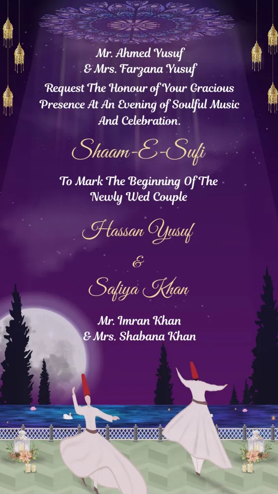 Sufi Night Invitation - Wedding invitation template