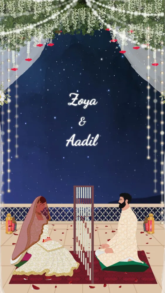 Qubool Hai - Wedding invitation template