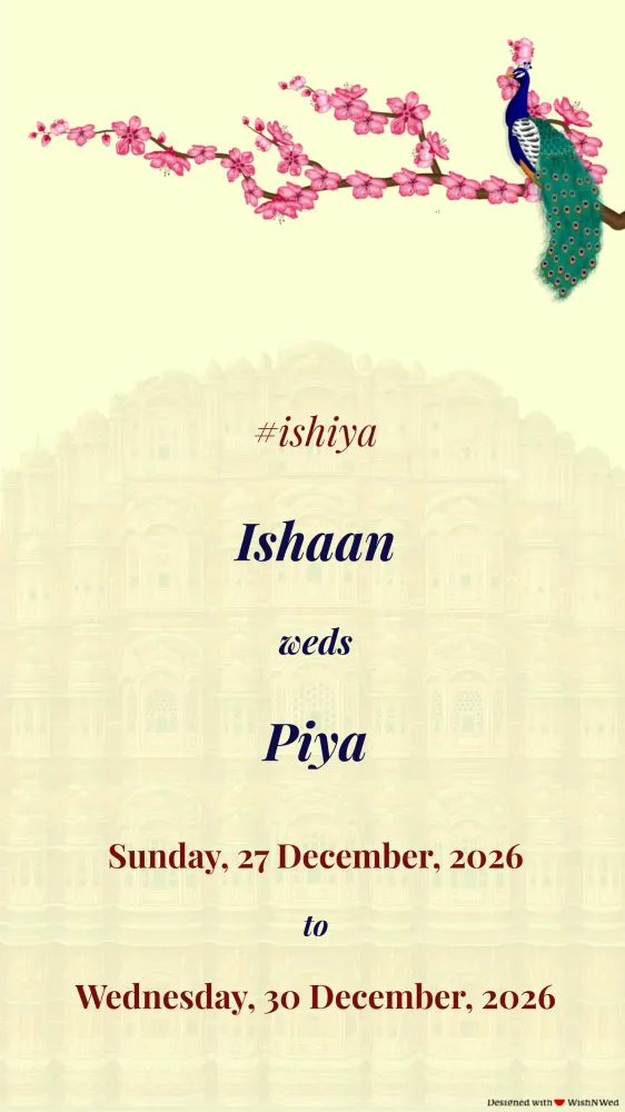 Beauty of Jaipur - Wedding invitation template