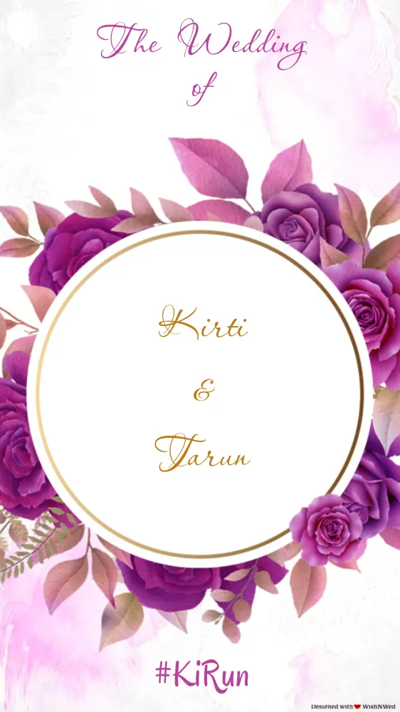 Enchanting Purple Rose - Wedding invitation template