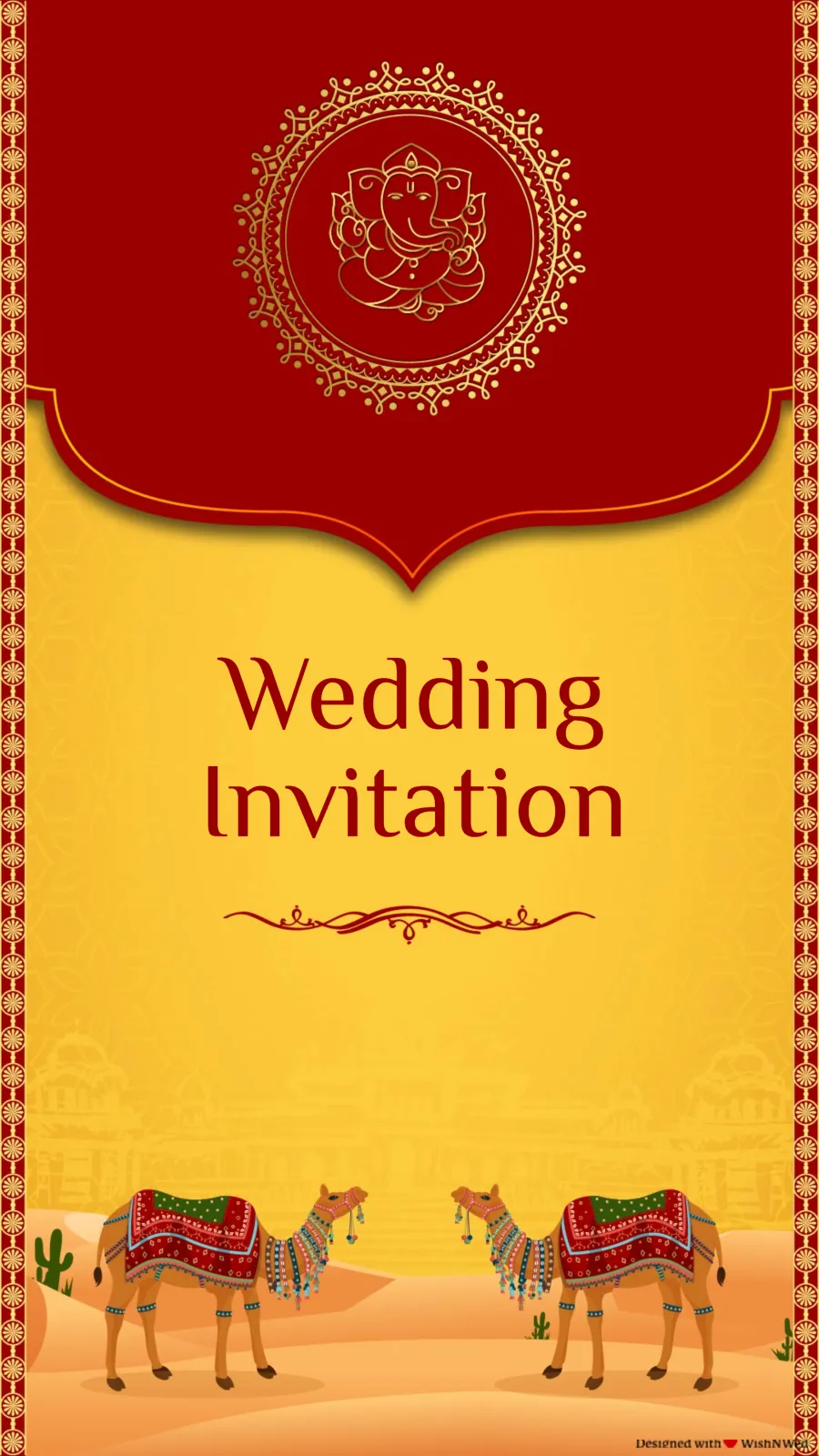 Rajasthani Bana Bani Invitation Video Invite