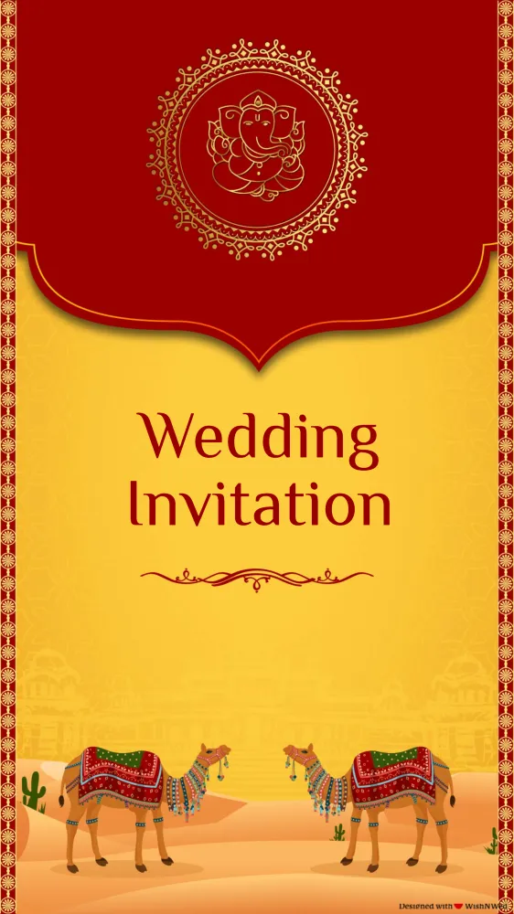 Rajasthani Bana Bani Invitation Video Invite - Wedding invitation template