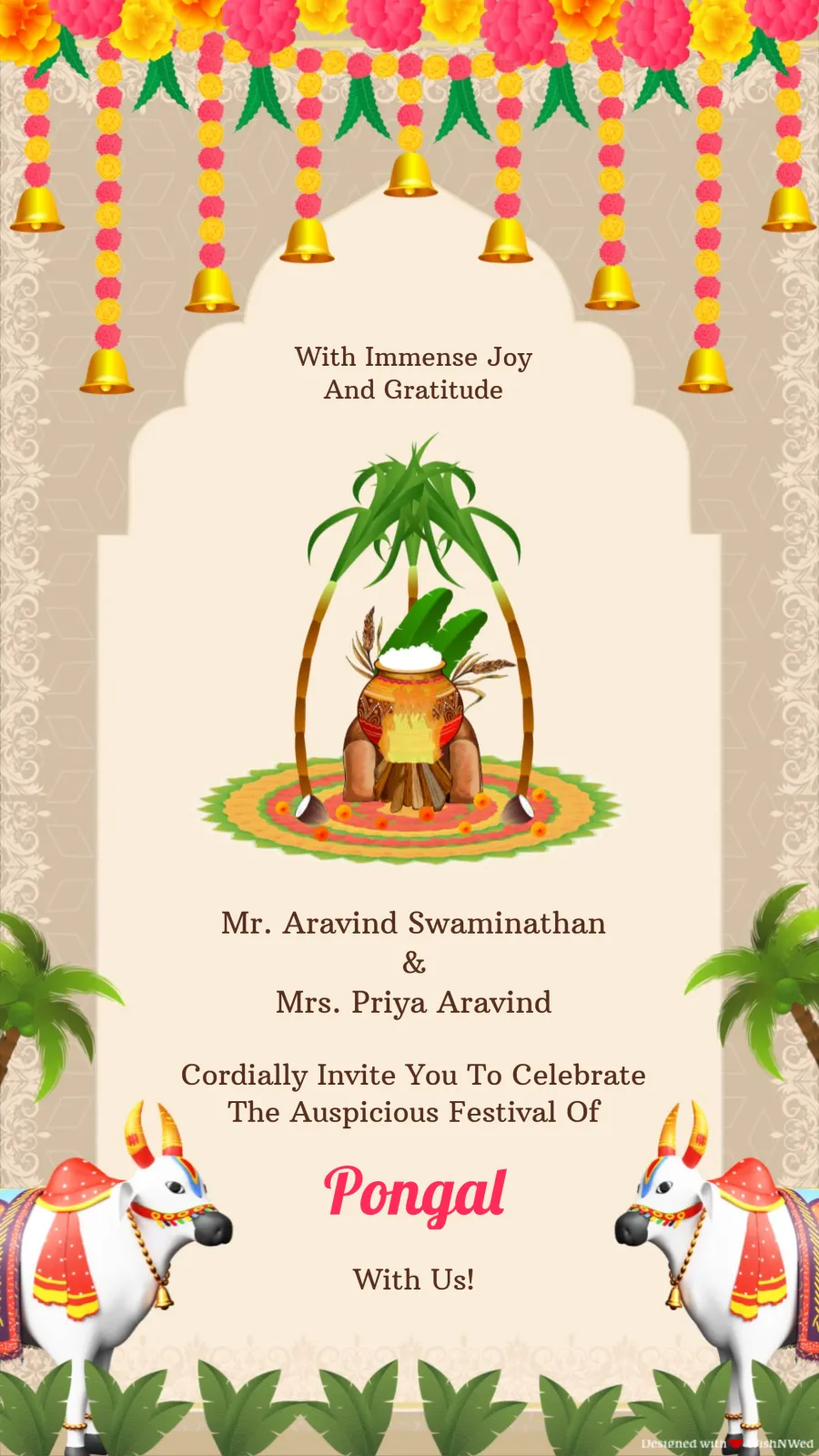 Pongal Invitation Card
