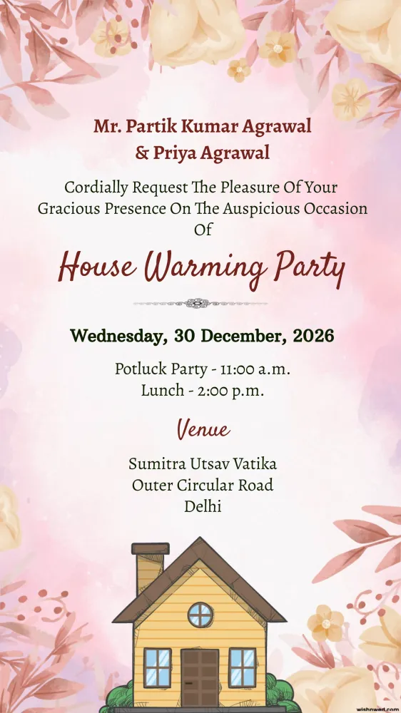 Housewarming Invitation Video - Pooja & Rituals invitation template