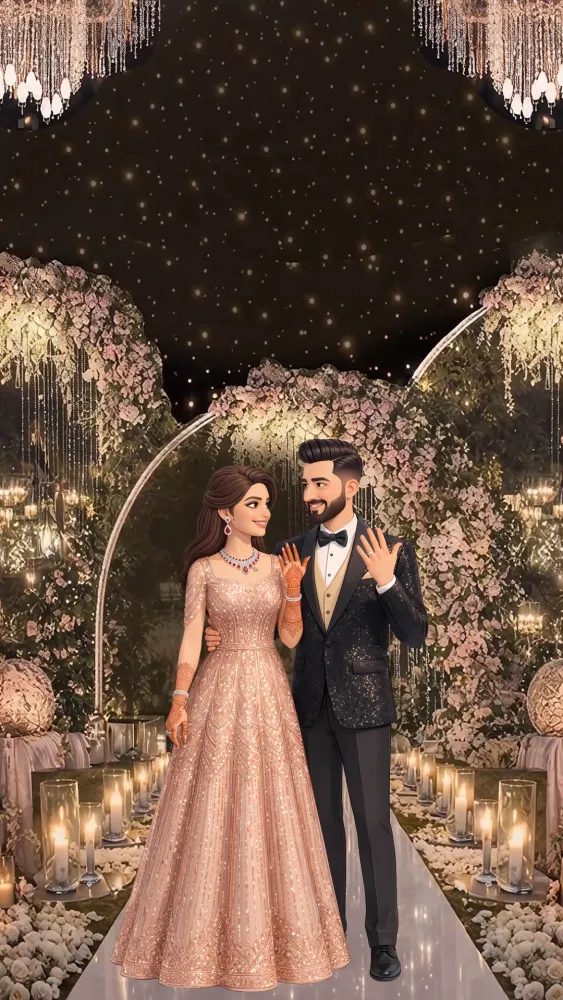 3D Engagement Invite Video - Wedding invitation template