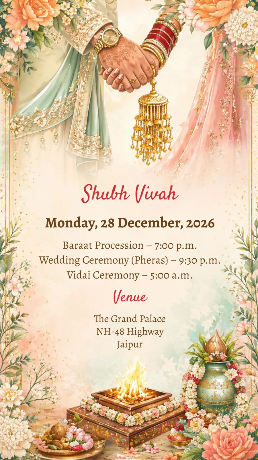 Cinematic Indian Wedding Video Invite