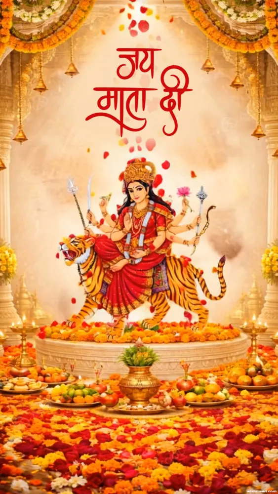 Mata Ki Chowki Invitation Video - Pooja & Rituals invitation template