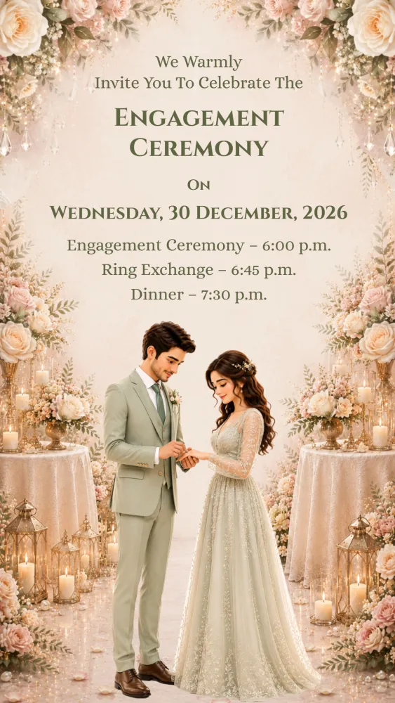 Christian Engagement Invitation Video - Wedding invitation template