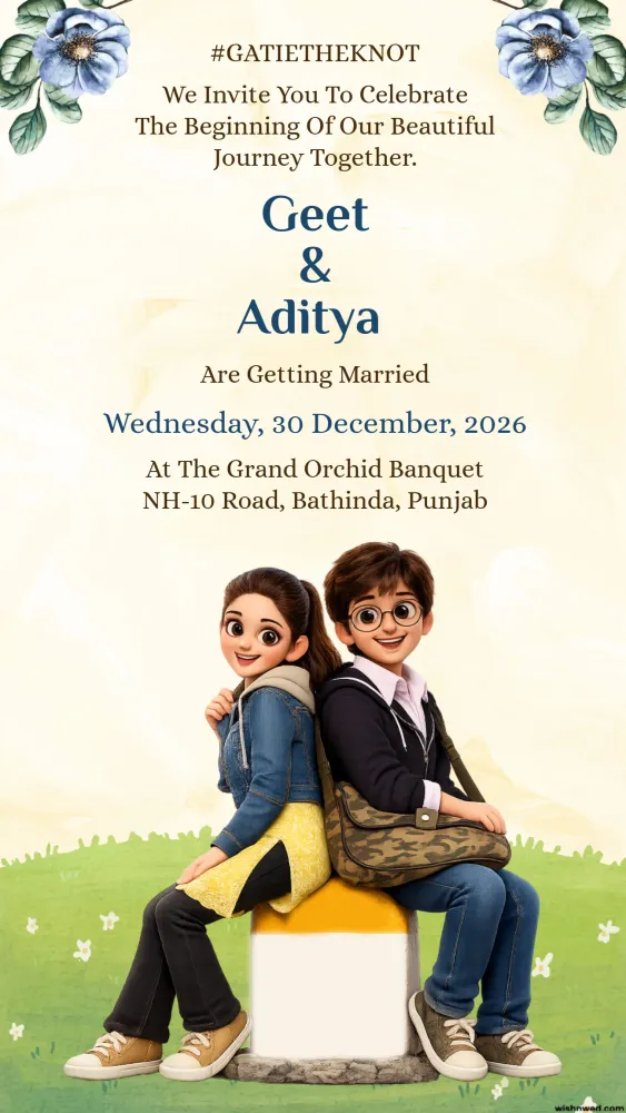 Jab We Met Theme Save The Date Invitation Video - Wedding invitation template